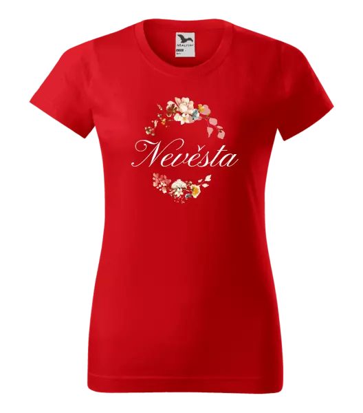 Dámské tričko Nevěsta - květinový věneček