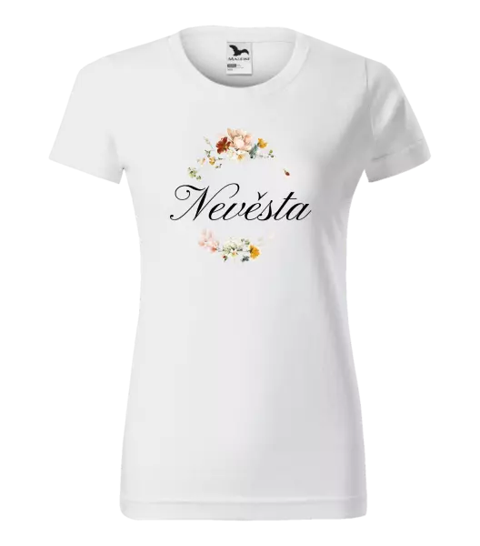 Dámské tričko Nevěsta - květinový věneček