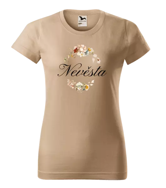 Dámské tričko Nevěsta - květinový věneček